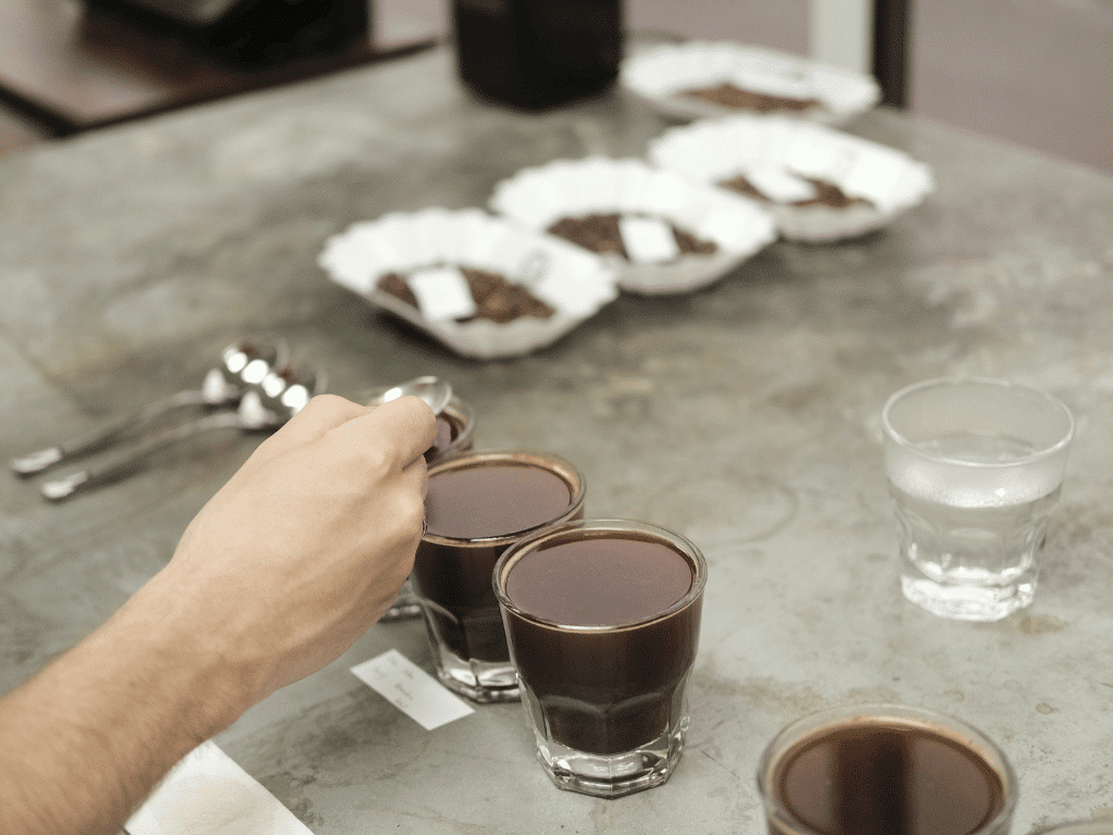 Cupping at Opal Coffee Warehouse